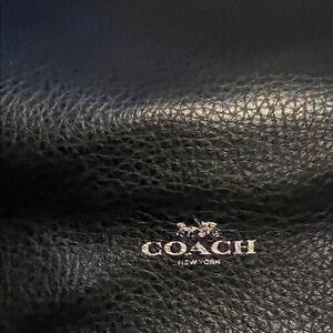 Coach Midnight Black Textured Leather